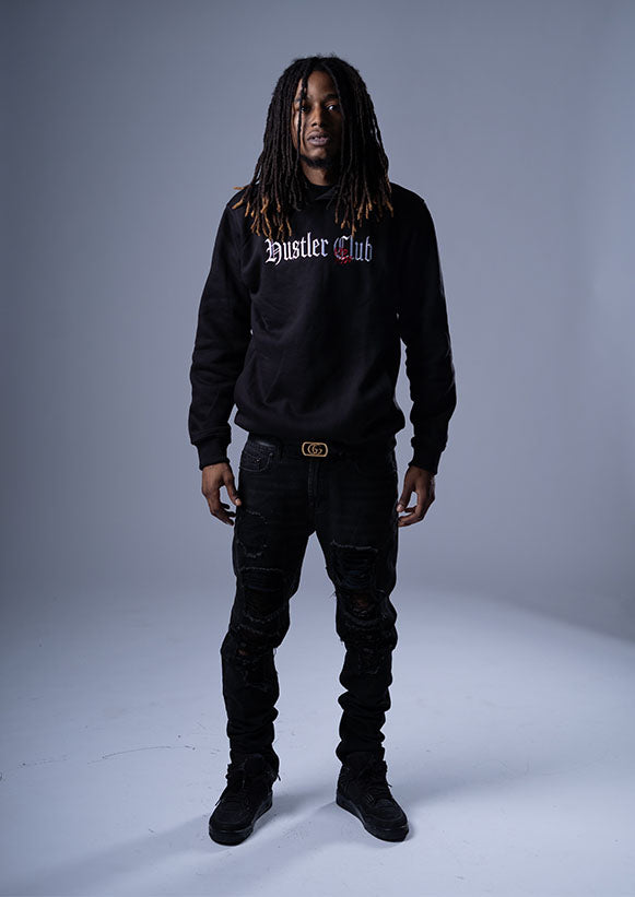 Black Hustler club hoodies