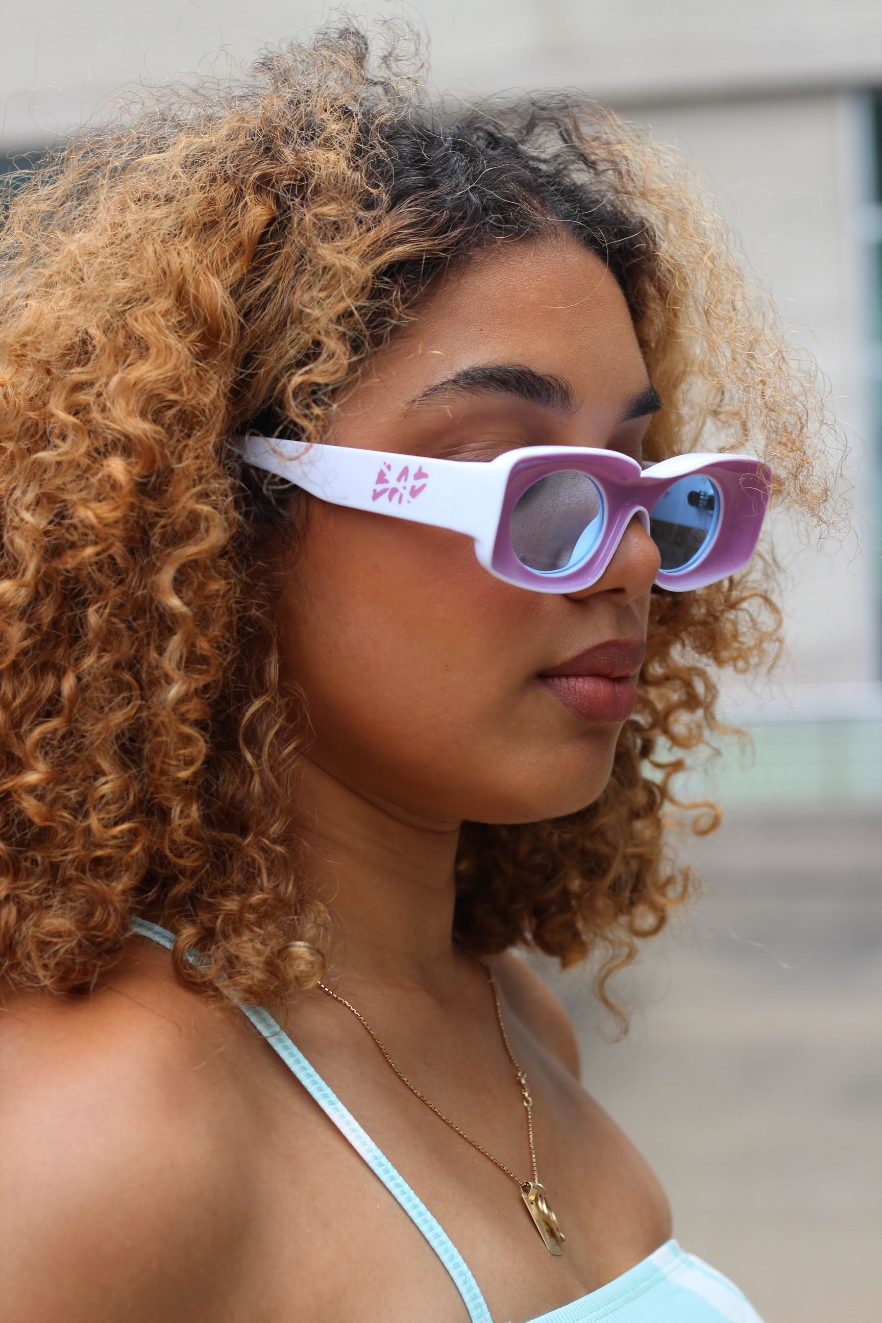 Pink luxury glasses